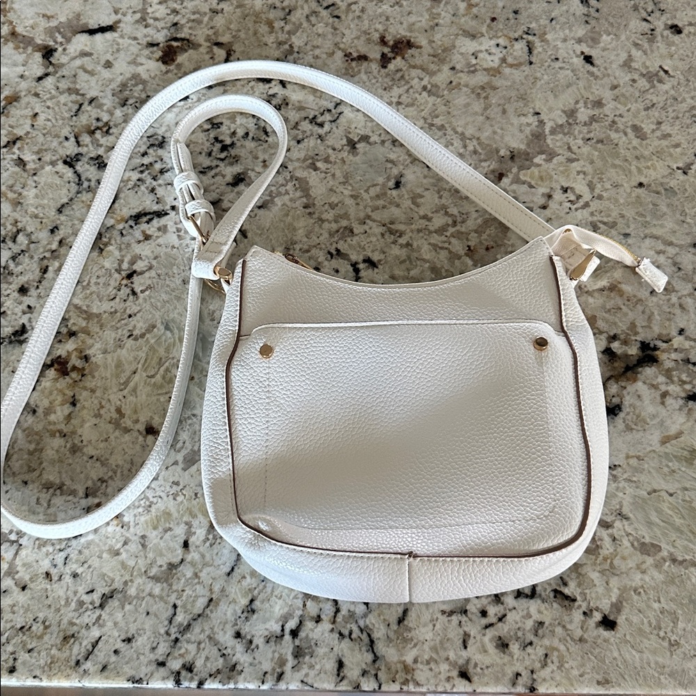 a. new day White Crossbody Bag gold hardware